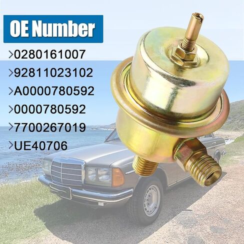 0280161007 منظم ضغط الوقود مثبط متوافق مع 1976-1981 مرسيدس بنز W116 W123 W126 280E 280CE 280SE 450SL 450SEL 450SLC 92811023102 A0000780592 in Kuwait