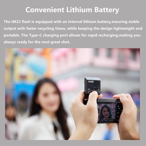 Godox IM22 Mini Camera Flash Ultra-Proportable Camera Flash for Canon Sony Nikon Fuji Panasonic Olympus Pentax ، 3S Recycling Recycling ، إخراج قابل للتعديل 5 مستويات ، 470 مللي أمبير في الساعة بطارية سريعة in Kuwait