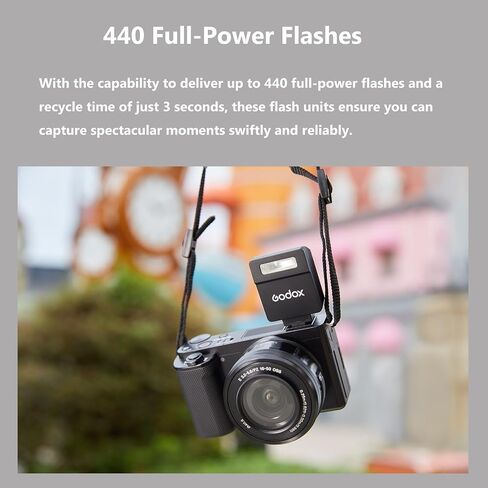 Godox IM22 Mini Camera Flash Ultra-Proportable Camera Flash for Canon Sony Nikon Fuji Panasonic Olympus Pentax ، 3S Recycling Recycling ، إخراج قابل للتعديل 5 مستويات ، 470 مللي أمبير في الساعة بطارية سريعة in Kuwait