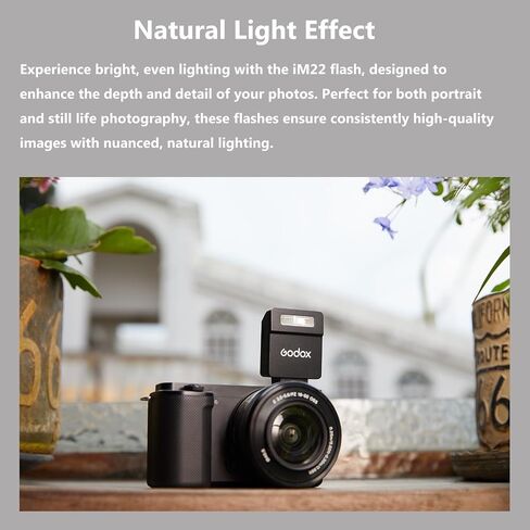 Godox IM22 Mini Camera Flash Ultra-Proportable Camera Flash for Canon Sony Nikon Fuji Panasonic Olympus Pentax ، 3S Recycling Recycling ، إخراج قابل للتعديل 5 مستويات ، 470 مللي أمبير في الساعة بطارية سريعة in Kuwait