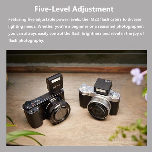 Godox IM22 Mini Camera Flash Ultra-Proportable Camera Flash for Canon Sony Nikon Fuji Panasonic Olympus Pentax ، 3S Recycling Recycling ، إخراج قابل للتعديل 5 مستويات ، 470 مللي أمبير في الساعة بطارية سريعة in Kuwait