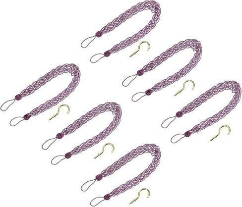uxcell 2Pcs Curtain Tiebacks, 58cm/23 Braided Drapery Holdback Holder Decorative Rope Tie Back, Gold in Saudi Arabia