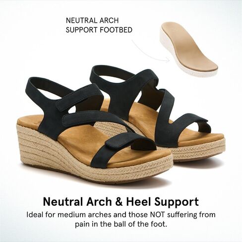 ABEO Riviera Adjustable Sandal | Arch Support Sandals Women's | Wedge Sandals For Women | Built-In Orthotic Insole in Saudi Arabia