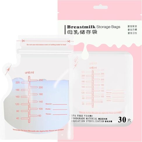 30PCS Breastmilk Storage Bag - Milk Bags for Breastmilk for Feeding,Breast Milk Storage Containers for Fridge,Bolsas para Leche Materna,Baby Essentials,Fast Freeze,Bpa-Free for Breastfeeding in Kuwait
