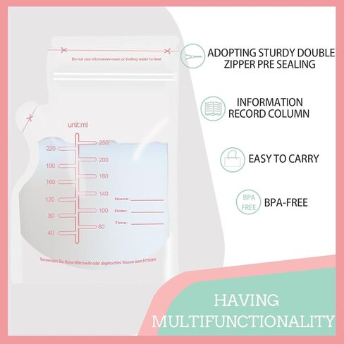 30PCS Breastmilk Storage Bag - Milk Bags for Breastmilk for Feeding,Breast Milk Storage Containers for Fridge,Bolsas para Leche Materna,Baby Essentials,Fast Freeze,Bpa-Free for Breastfeeding in Kuwait