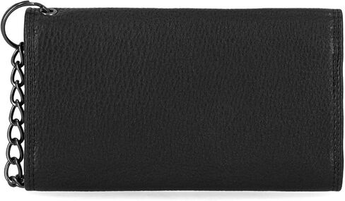 Harley-Davidson Men Men eagle Tri-Fold Trucker Chain RFID Wallet ، Black in Kuwait