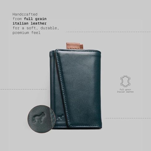 The Frenchie Co. Speed Wallet ، محفظة الجيب الأمامية المتطرفات RFID ، حامل بطاقة الوصول السريع للرجال والنساء ، مصنوعة من جلد إيطالي كامل الحبوب in Kuwait