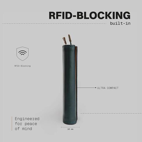 The Frenchie Co. Speed Wallet ، محفظة الجيب الأمامية المتطرفات RFID ، حامل بطاقة الوصول السريع للرجال والنساء ، مصنوعة من جلد إيطالي كامل الحبوب in Kuwait