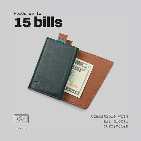 The Frenchie Co. Speed Wallet ، محفظة الجيب الأمامية المتطرفات RFID ، حامل بطاقة الوصول السريع للرجال والنساء ، مصنوعة من جلد إيطالي كامل الحبوب in Kuwait