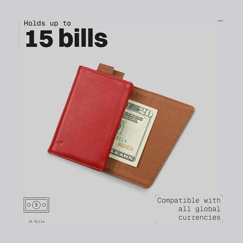 The Frenchie Co. Speed Wallet, Ultra Slim & Minimalist RFID Blocking Front Pocket Wallet, Quick Access Card Holder for Men & Women, Made of Full-Grain Italian Leather in Kuwait