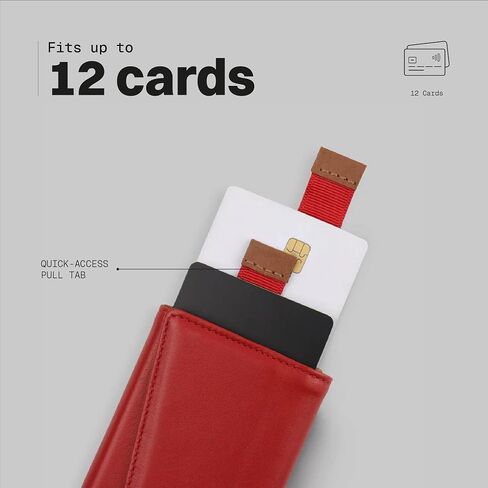 The Frenchie Co. Speed Wallet, Ultra Slim & Minimalist RFID Blocking Front Pocket Wallet, Quick Access Card Holder for Men & Women, Made of Full-Grain Italian Leather in Kuwait