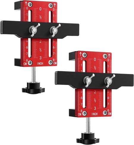 Cabinet Door Mounting Jig, Door Installation Positioner for Third Hand, Cabinet Hinge Jig on 1x2s Panels, Cabinet Installation Tool for Upper & Bottom Cabinets, DIY & Professional Use in Kuwait