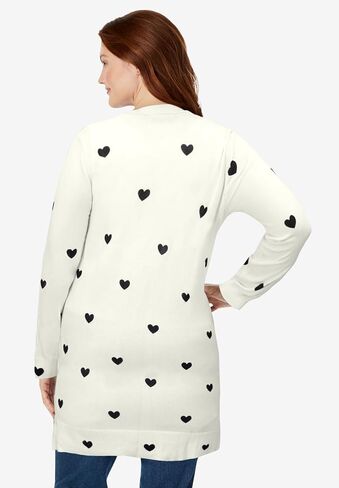 Woman Within Plus Size Perfect Longer-Length Cotton Cardigan in Saudi Arabia