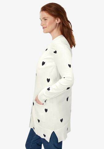 Woman Within Plus Size Perfect Longer-Length Cotton Cardigan in Saudi Arabia