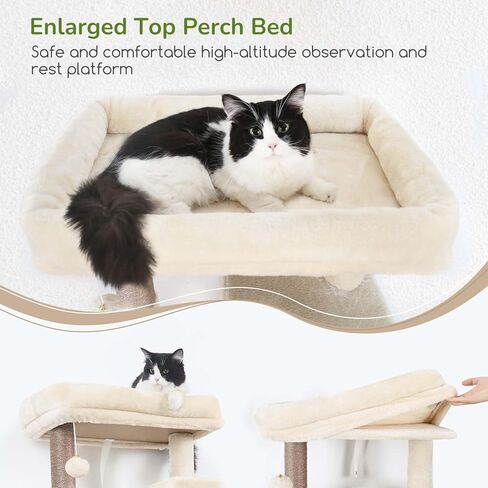 F70 Pro Heavy Duty Cat Tree, 70 inch Sturdy Cat Tree for Indoor Cats Extra Large Cat Tower with Scratching Post, Hammock, Cat Condo for Adult Cats Kittens, Dark Grey in Kuwait