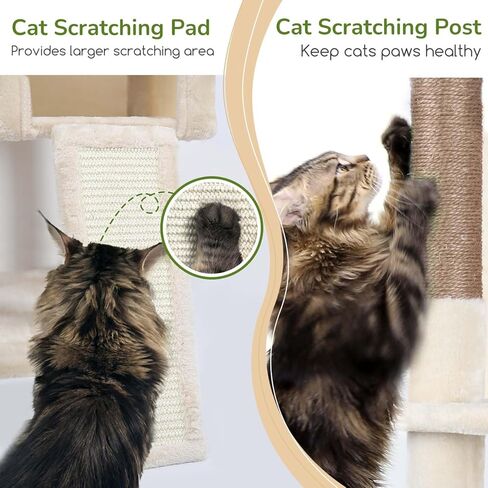 F70 Pro Heavy Duty Cat Tree, 70 inch Sturdy Cat Tree for Indoor Cats Extra Large Cat Tower with Scratching Post, Hammock, Cat Condo for Adult Cats Kittens, Dark Grey in Kuwait