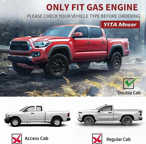 yitamotor 6 بوصات تشغيل لوحات متوافقة مع 2024-2025 تويوتا تاكوما الكابينة ، الجانبية السوداء خطوات قضبان بار in Kuwait