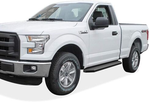 APS 6-inch (Black Stainless Steel Flat Style) Running Boards Nerf Bars Side Steps Compatible with Ford F150 2015-2025 Regular Cab & F-250 F-350 Super Duty 2017-2025 in Saudi Arabia