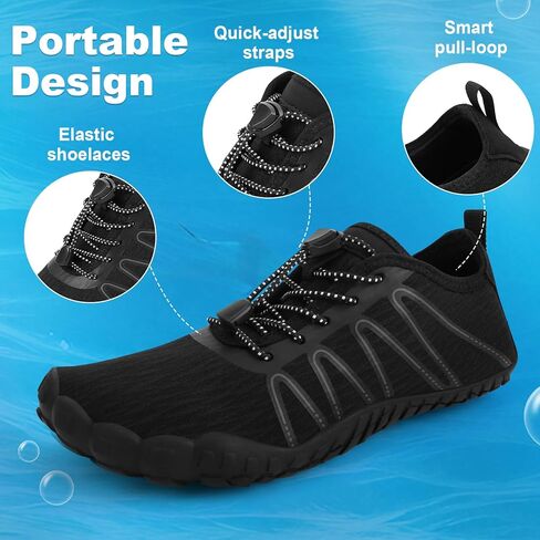 Hike Barefoot Shoes Women Men Footwear Wide Toe Quick-Dry Pro Barefoot Beach Swim Minimalist Grounding Shoes Breathable Non-Slip Grounded Footwear for Walking Kayaking Hiking Surfing in Kuwait
