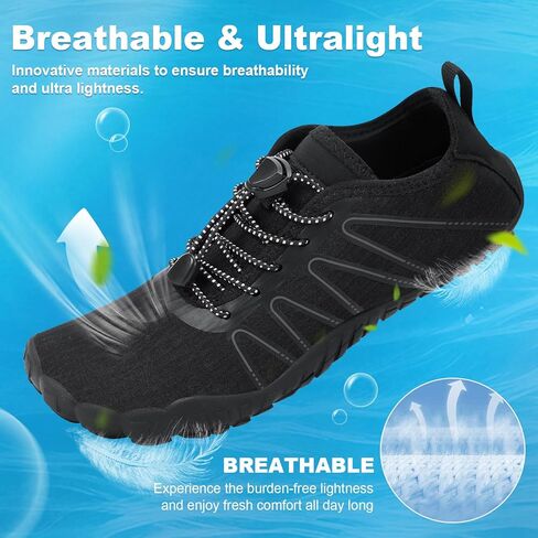 Hike Barefoot Shoes Women Men Footwear Wide Toe Quick-Dry Pro Barefoot Beach Swim Minimalist Grounding Shoes Breathable Non-Slip Grounded Footwear for Walking Kayaking Hiking Surfing in Kuwait