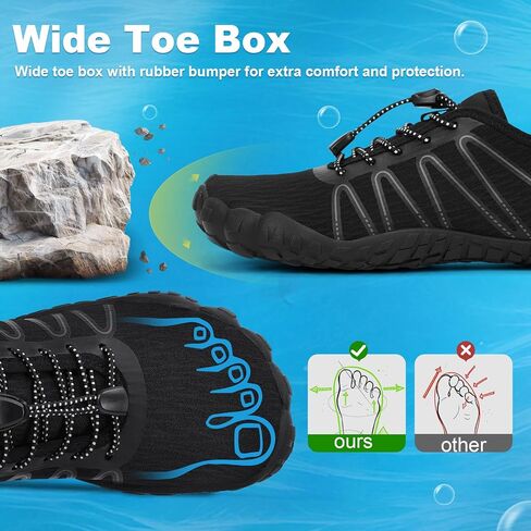 Hike Barefoot Shoes Women Men Footwear Wide Toe Quick-Dry Pro Barefoot Beach Swim Minimalist Grounding Shoes Breathable Non-Slip Grounded Footwear for Walking Kayaking Hiking Surfing in Kuwait