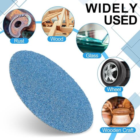 150 Pcs 3 Inch Sanding Discs Quick Change Zirconia Roll Lock Sanding Disc Assorted Grits 36 60 80 for Die Grinder Surface Strip Grind Polish Finish Burr Rust Paint Removal in Saudi Arabia