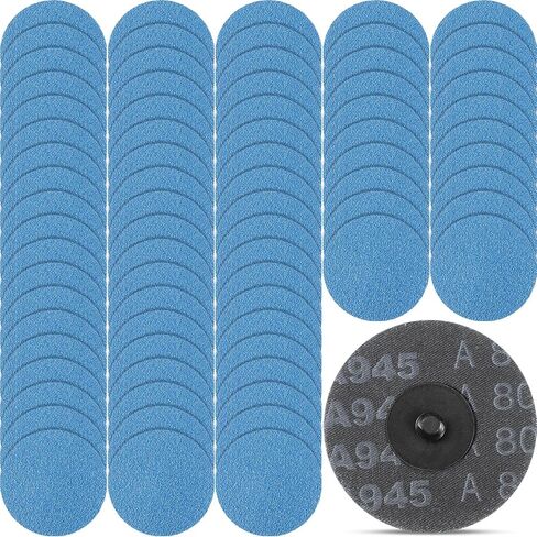 150 Pcs 3 Inch Sanding Discs Quick Change Zirconia Roll Lock Sanding Disc Assorted Grits 36 60 80 for Die Grinder Surface Strip Grind Polish Finish Burr Rust Paint Removal in Saudi Arabia
