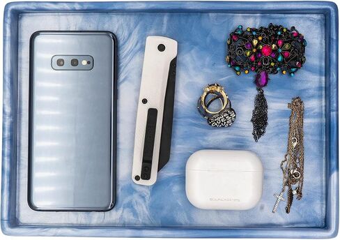 مقطع وحمل يدويًا من السيليكون EDC Dump Tray ، Talay Carry Valet Tray ، U.S.A. Made ، منظم المجوهرات (أسود/أبيض) in Kuwait
