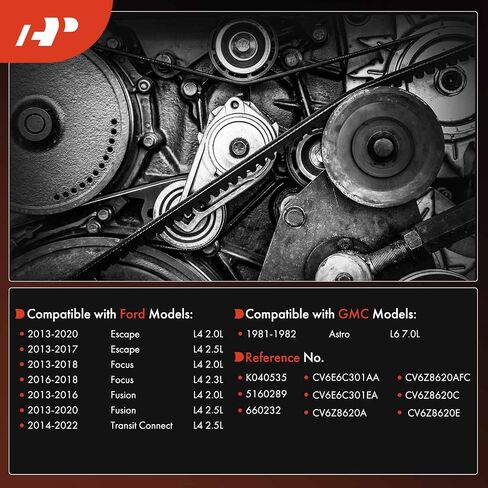 A-Premium Engine Belt Serpentine Drive Celt متوافق مع Ford Escape 2013-2020 ، Fusion 2013-2020 ، Focus 2013-2018 ، Transit Connect 2014-2022 & GMC Astro 1981-1982 ، L4 2.0L 2.3L 2.5L ، L6 7.0L in Saudi Arabia