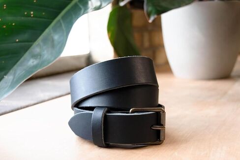 Leather Belt for Men – Premium 100% Full Grain Vegetable Tanned Leather – Handmade in USA – Durable Gift for Him in Saudi Arabia