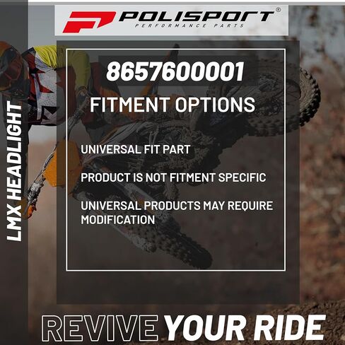 مصباح Polisport LMX Halogen للدراجات النارية - رفيق ركوب ليلي متفوقة مع مصباح هالوجين مشرق (أبيض) in Kuwait