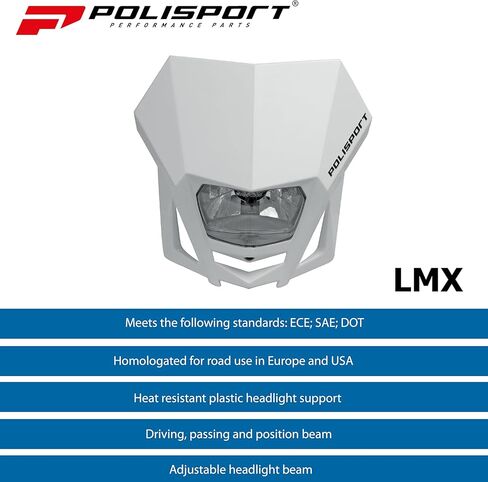 مصباح Polisport LMX Halogen للدراجات النارية - رفيق ركوب ليلي متفوقة مع مصباح هالوجين مشرق (أبيض) in Kuwait