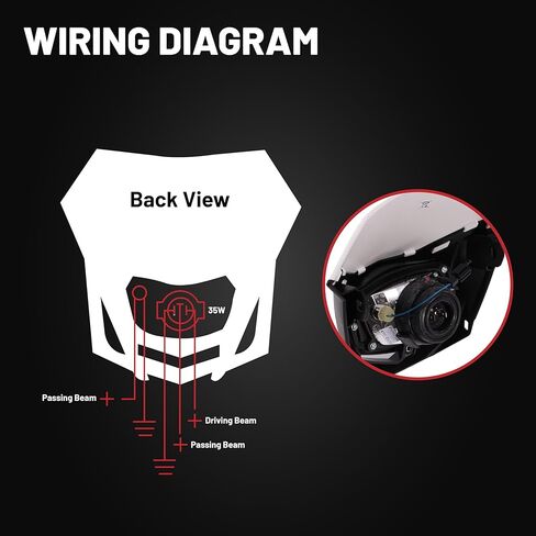مصباح Polisport LMX Halogen للدراجات النارية - رفيق ركوب ليلي متفوقة مع مصباح هالوجين مشرق (أبيض) in Kuwait