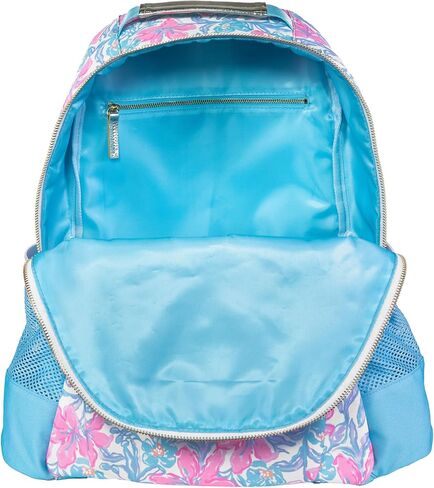 Lilly Pulitzer Small Backpack with Pockets, Adjustable Straps and Top Handle, Bookbag for Work and Travel (Beachside Haven) in Saudi Arabia