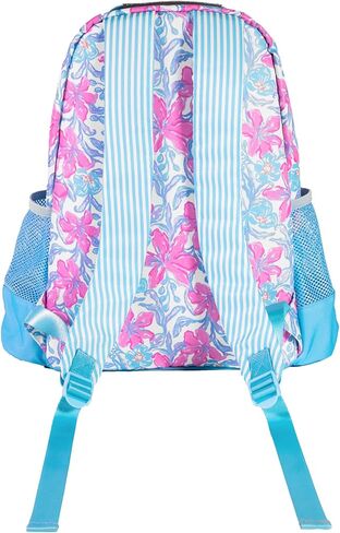 Lilly Pulitzer Small Backpack with Pockets, Adjustable Straps and Top Handle, Bookbag for Work and Travel (Beachside Haven) in Saudi Arabia
