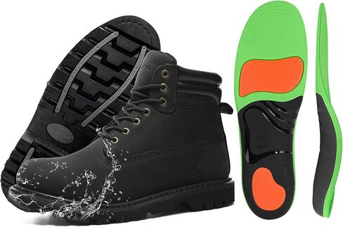 أحذية العمل للرجال مقاوم للماء ناعمة أخمص القدمين أحذية البناء 11 ، الدعم العالي الدعم من أعطال أحذية العمل أحذية الأعمال المدرجة للرجال والنساء XL in Kuwait