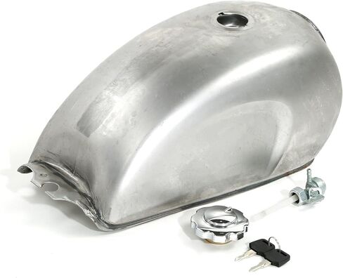 خزان وقود غاز الدراجات النارية خزان وقود غاز غير مصقول 9L/2.4 جالون خزان وقود غاز مناسب لـ Honda CG CG GL FIT لـ Honda CD125 CG125 GL145 1985-1994 GL125 1985-1994 ، 2002-2005 in Kuwait