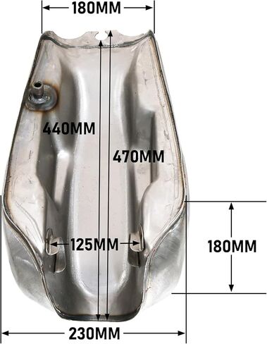 خزان وقود غاز الدراجات النارية خزان وقود غاز غير مصقول 9L/2.4 جالون خزان وقود غاز مناسب لـ Honda CG CG GL FIT لـ Honda CD125 CG125 GL145 1985-1994 GL125 1985-1994 ، 2002-2005 in Kuwait