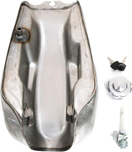خزان وقود غاز الدراجات النارية خزان وقود غاز غير مصقول 9L/2.4 جالون خزان وقود غاز مناسب لـ Honda CG CG GL FIT لـ Honda CD125 CG125 GL145 1985-1994 GL125 1985-1994 ، 2002-2005 in Kuwait