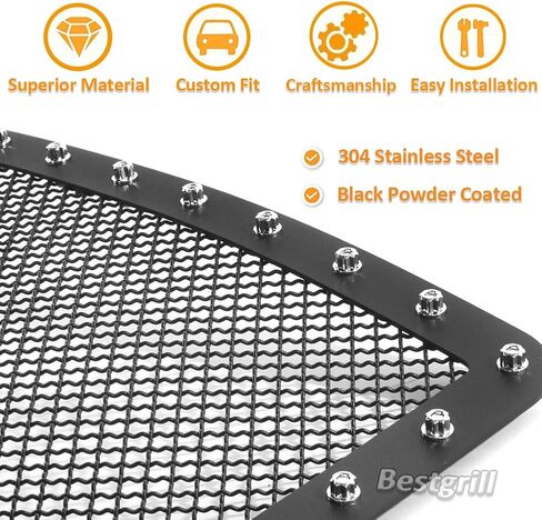 الشبكة السوداء العلوية المتوافقة مع 2007-2010 Chevy Silverado 2500 3500 Mesh Stud Studs Mesh Studs in Kuwait