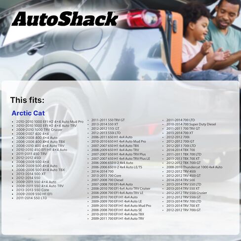 مجموعة عمود محور محور CV Autoshack الأمامي من 2 بديل لعام 2006 Arctic Cat 400 4x4 Auto TBX 2006 Arctic Cat 500 4x4 Auto TBX 2011 Arctic Cat 450 TRV Driver and Passenger Side Adskarc8008pr in Saudi Arabia