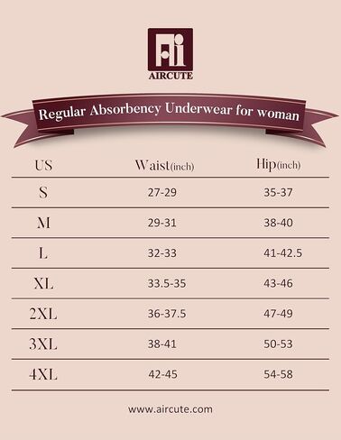 AIRCUTE Washable Women Urine Incontinence Underwear Leak Proof Panties for Postpartum Bladder Leak with 50 ml Absorbency 3 Pack (Beige, M) in Saudi Arabia