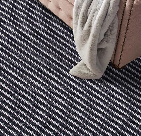 Indoor Outdoor Striped Rug 8'x10' Navy blue in Saudi Arabia