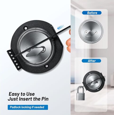 Deadbolt Lockout Device, to Block The Deadbolt Thumb Turn, Lockable Child Proof Safety Dead Bolt Cover Lock, Apartment Extra Temporary Lock, No Drill Security Lock Protection Guard in Kuwait