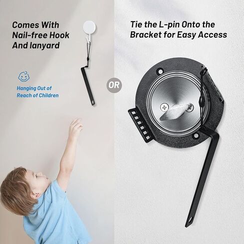 Deadbolt Lockout Device, to Block The Deadbolt Thumb Turn, Lockable Child Proof Safety Dead Bolt Cover Lock, Apartment Extra Temporary Lock, No Drill Security Lock Protection Guard in Kuwait