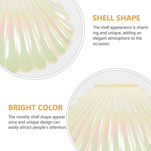 Seashell Candy Boxes 10pcs Plastic Seashell Party Favor Container Clam Treat Holder Shell Favor Box Mini Sea Shells Case Jewelry Box Box in Saudi Arabia