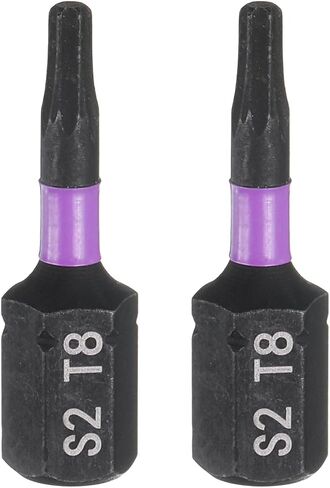 HARFINGTON 2pcs T30 Torx Screwdriver Bit 1/4" Hex Shank 25mm/1" Length Magnetic Star 6 Point Head Hex Bits S2 Steel Screw Driver Bit Industrial Grade Electric Drill Bits in Saudi Arabia
