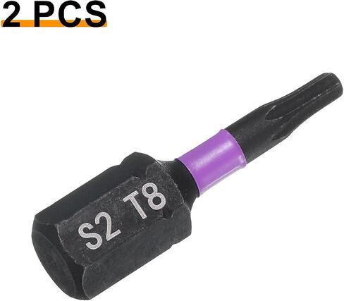 HARFINGTON 2pcs T30 Torx Screwdriver Bit 1/4" Hex Shank 25mm/1" Length Magnetic Star 6 Point Head Hex Bits S2 Steel Screw Driver Bit Industrial Grade Electric Drill Bits in Saudi Arabia