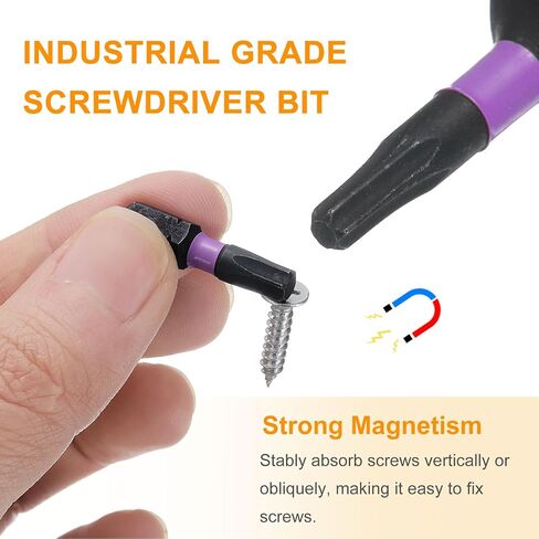 HARFINGTON 2pcs T30 Torx Screwdriver Bit 1/4" Hex Shank 25mm/1" Length Magnetic Star 6 Point Head Hex Bits S2 Steel Screw Driver Bit Industrial Grade Electric Drill Bits in Saudi Arabia