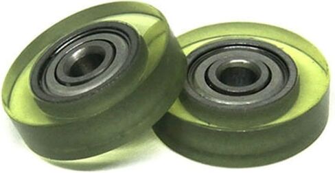 1pcs 3x15x4 مصغرة البولي يوريثان تشكل عجلة تحمل عجلة PU62315-4 OD 15mm PU المغلفة 3 * 15 * 4 بكرة مطاطية ناعمة بلاستيكية (PU69619-5 6x19x5mm) in Kuwait